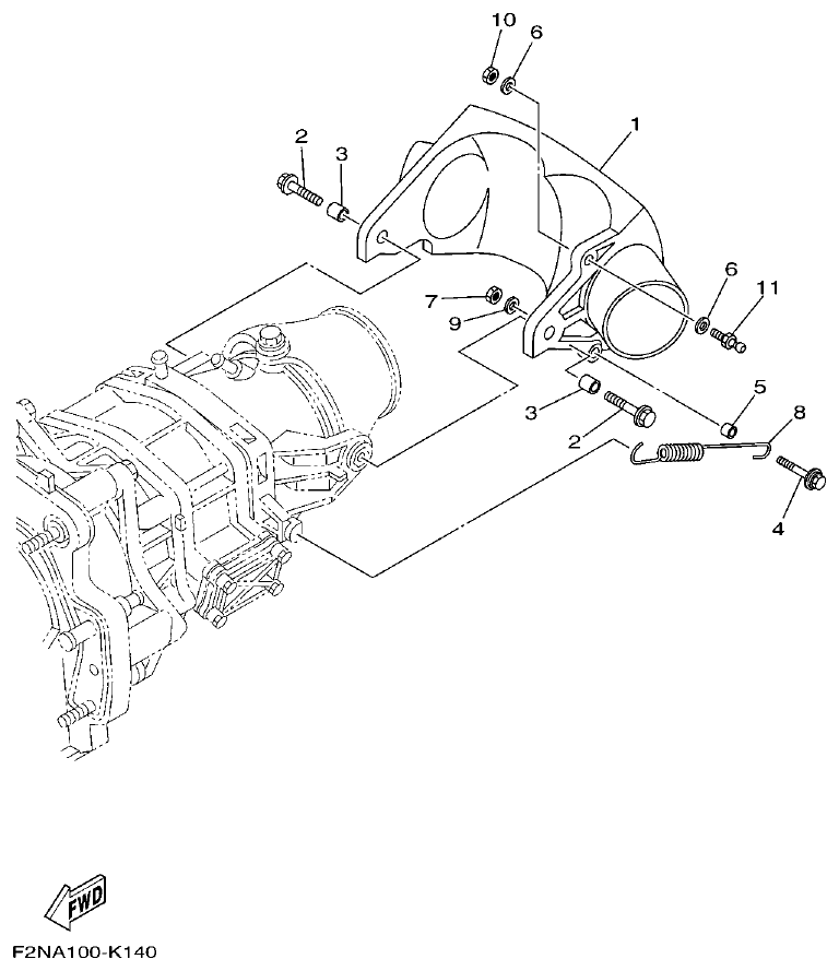 Yamaha F2NN JET UNIT 3 parts diagram